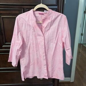 Pappagallo Light Pink Linen Blend Shirt